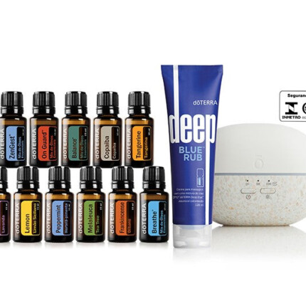 Kit doTERRA® Essencial Para o Lar + Difusor